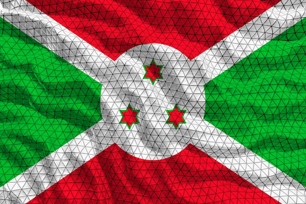 Bandera nacional de Burundi Fondo con bandera de Burundi