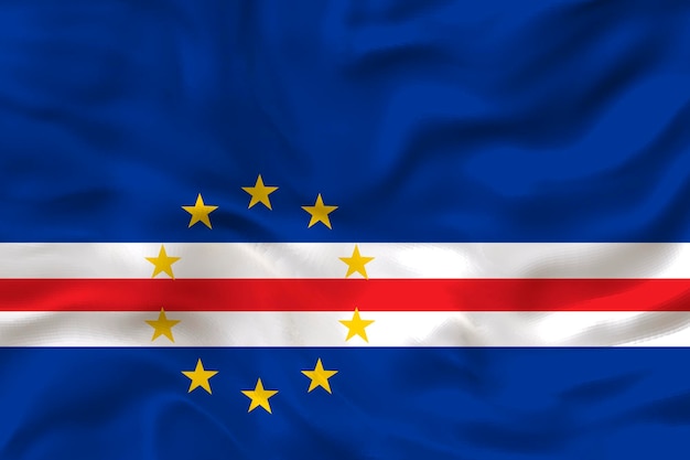 Bandera nacional de Cabo Verde Fondo con bandera de Cabo Verde