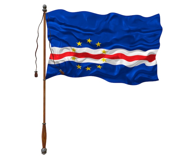 Bandera nacional de Cabo Verde Fondo con bandera de Cabo Verde