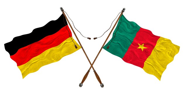 Bandera nacional de Camerún y Alemania Fondo para diseñadores