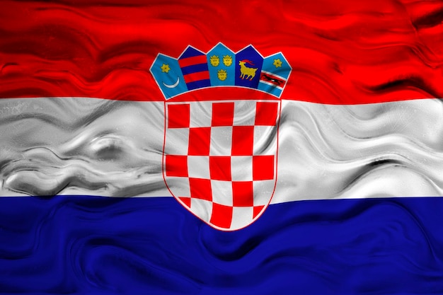 Bandera nacional de Croacia Fondo con la bandera de Croacia