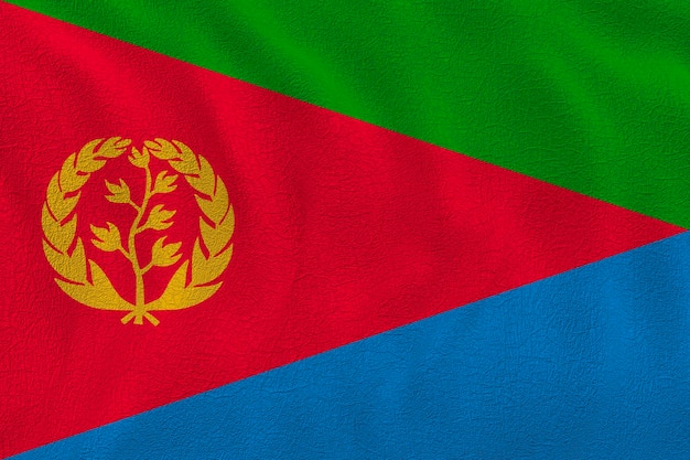 Bandera nacional de Eritrea Fondo con la bandera de Eritrea