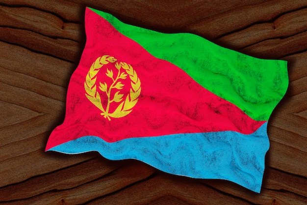 Bandera nacional de Eritrea Fondo con bandera de Eritrea