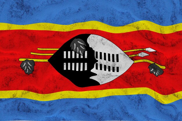 Bandera nacional de Eswatini Fondo con la bandera de Eswatini