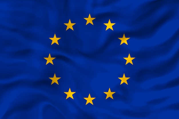 Bandera nacional de Europa Fondo con bandera de Europa