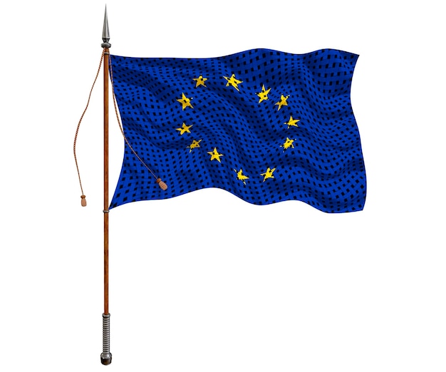 Foto bandera nacional de europa fondo con bandera de europa