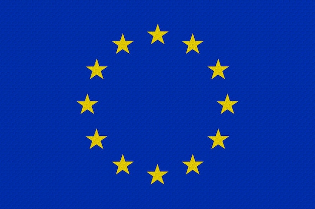 Foto bandera nacional de europa fondo con bandera de europa