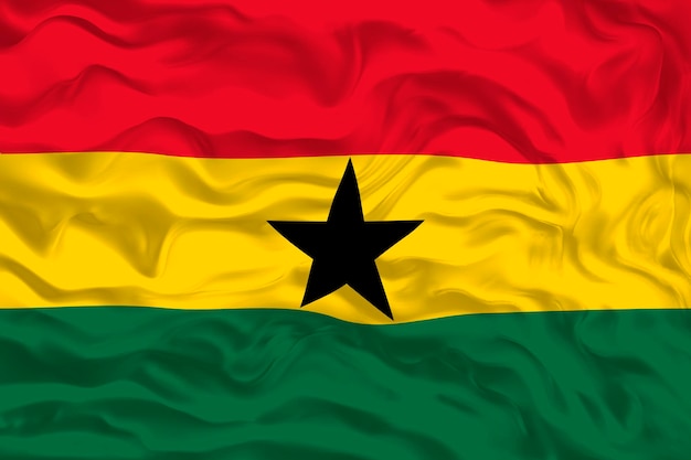 Foto bandera nacional de ghana fondo con bandera de ghana