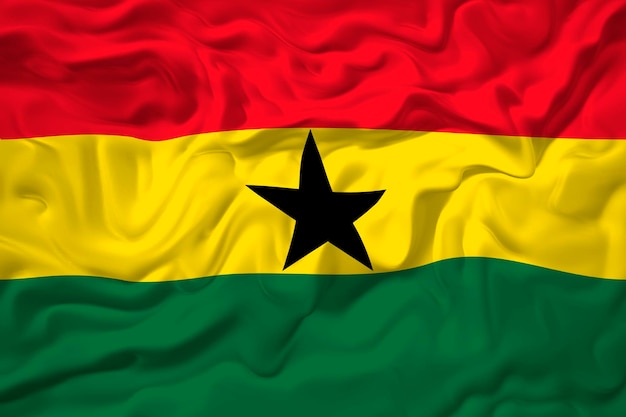 Bandera nacional de Ghana Fondo con bandera de Ghana