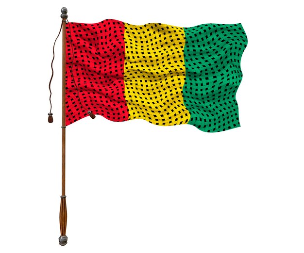 Bandera Nacional de Guinea Fondo con la bandera de Guinea