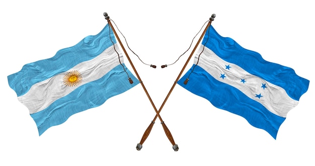 Bandera Nacional de Honduras y Argentina Fondo para diseñadores