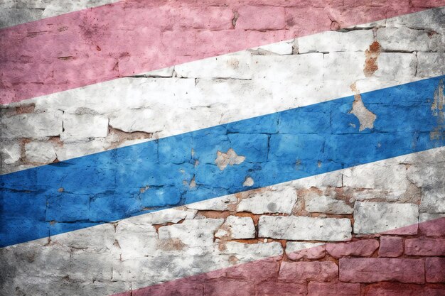 Bandera nacional de Honduras en un fondo de pared de ladrillo Concepto para soluciones de diseño