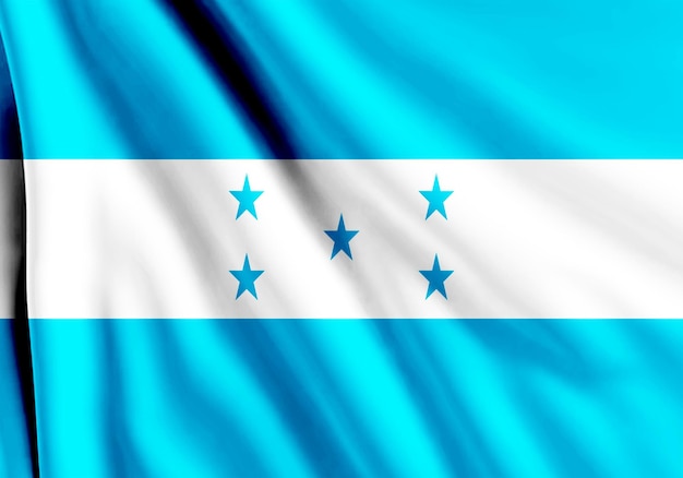 La bandera nacional de Honduras tiene un efecto de vuelo