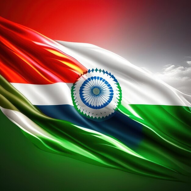 Foto bandera nacional de la india día de la independencia de la india