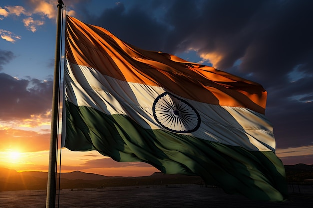 La bandera nacional de la India