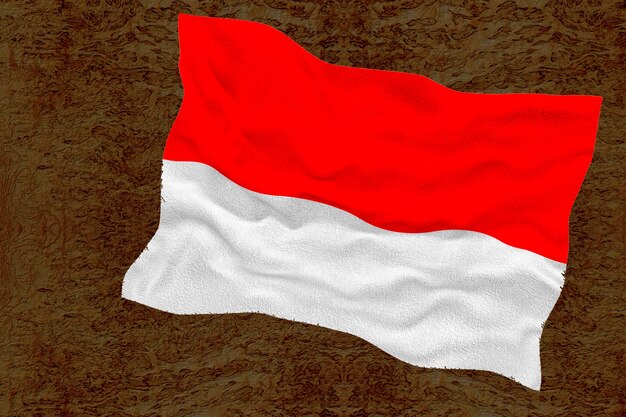 Foto bandera nacional de indonesia fondo con bandera de indonesia