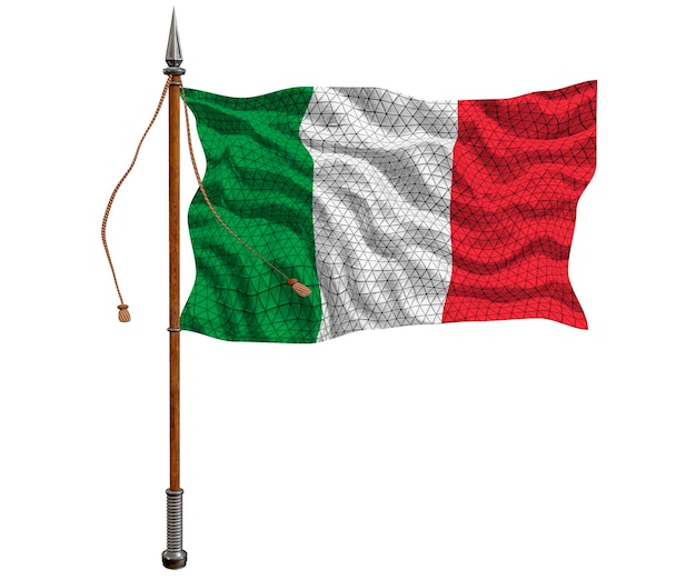 Bandera nacional de Italia Fondo con bandera de Italia