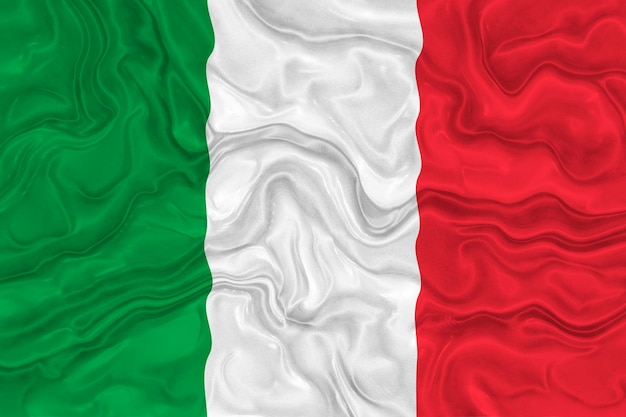 Bandera nacional de Italia Fondo con bandera de Italia