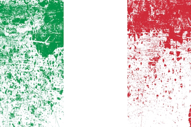 Bandera nacional de italia con textura. plantilla para el diseño