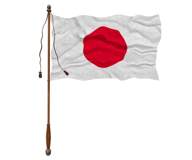 Bandera nacional de Japón Fondo con bandera de Japón