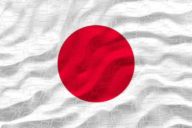 Bandera nacional de Japón Fondo con bandera de Japón