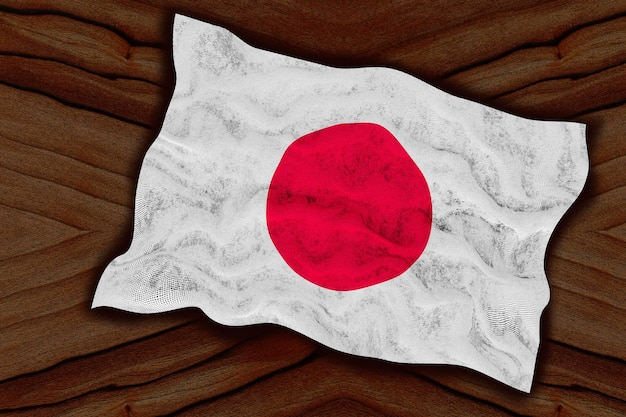 Bandera nacional de Japón Fondo con bandera de Japón