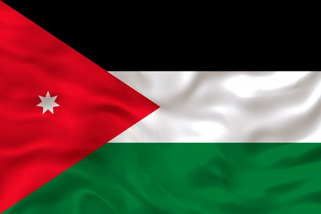 Bandera nacional de Jordania Fondo con bandera de Jordania