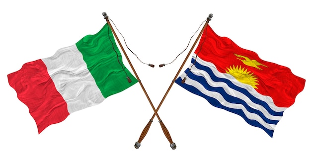 Bandera nacional de Kiribati e Italia Fondo para diseñadores