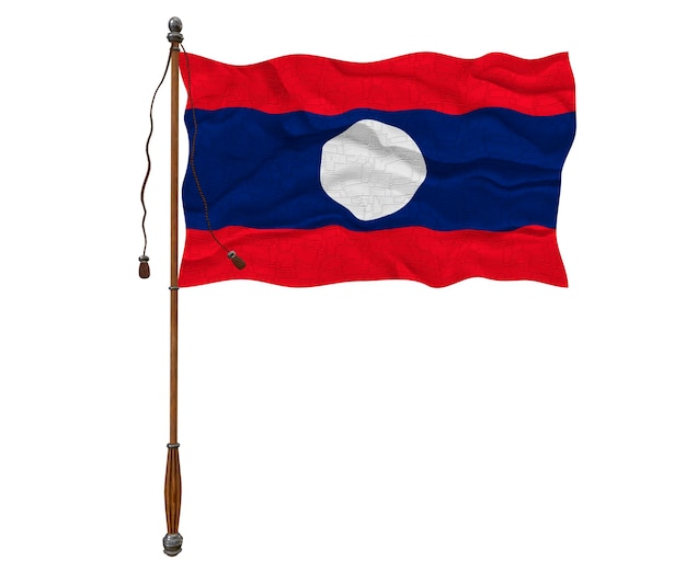 Bandera nacional de Laos Fondo con bandera de Laos