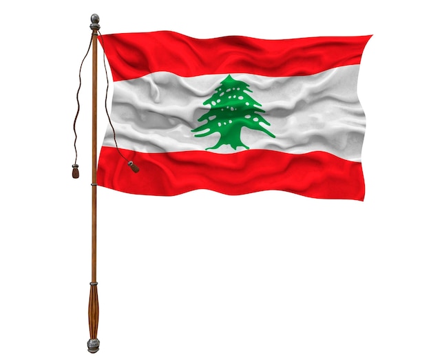 Bandera nacional de Líbano Fondo con bandera de Líbano