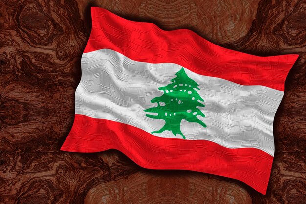 Bandera nacional de Líbano Fondo con bandera de Líbano