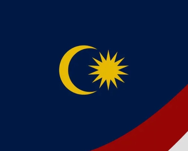 Bandera nacional de Malasia y símbolo nacional.