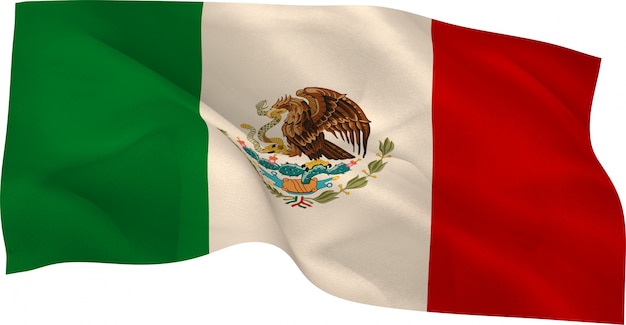 Bandera nacional de México generada digitalmente