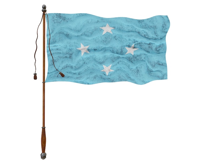 Foto bandera nacional de micronesia fondo con bandera de micronesia