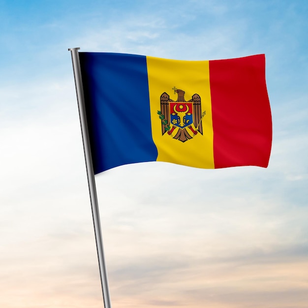 Foto bandera nacional de moldavia