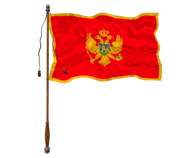 Bandera nacional de Montenegro Bandera de fondo de Montenegro