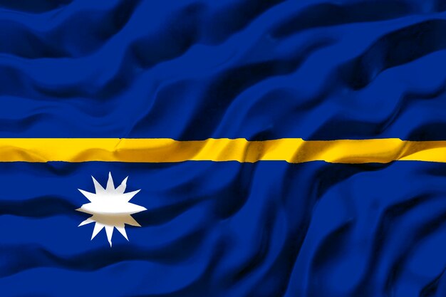 Bandera nacional de Nauru Fondo con bandera de Nauru