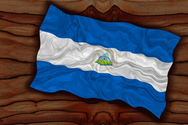 Bandera nacional de Nicaragua Fondo con bandera de Nicaragua