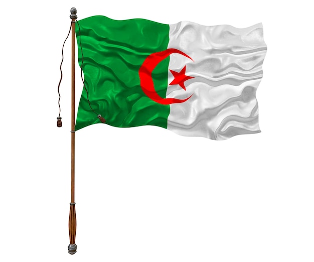 Bandera nacional o fArgelia Fondo con bandera de Argelia