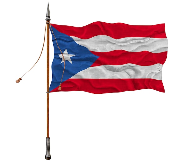 Bandera nacional de PuertoRico Fondo con bandera de PuertoRico