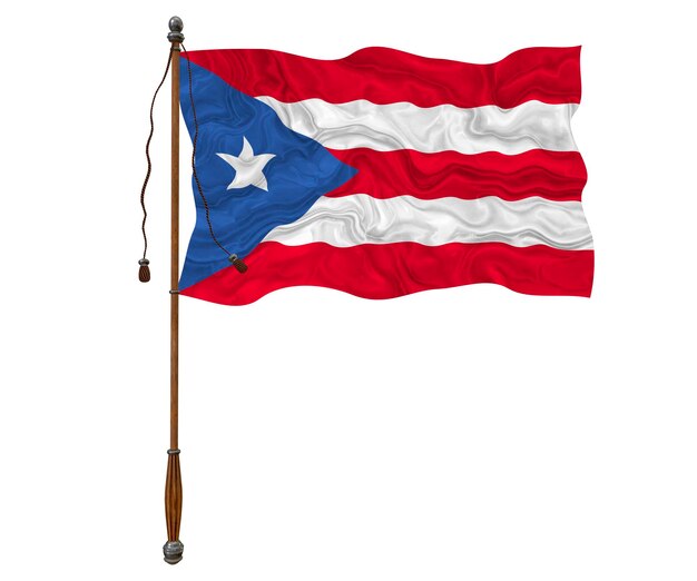 Foto bandera nacional de puertorico fondo con bandera de puertorico