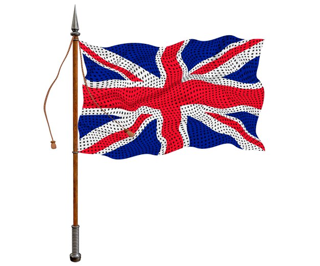 Foto bandera nacional de reino unido fondo con bandera de reino unido