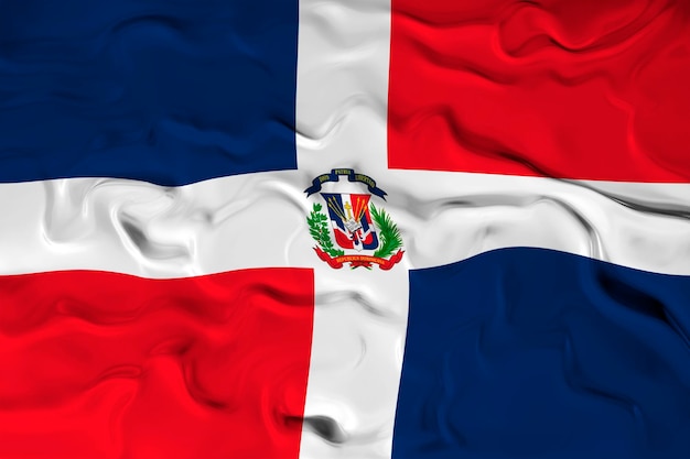 Foto bandera nacional de la república dominicana fondo con la bandera de la república dominicana