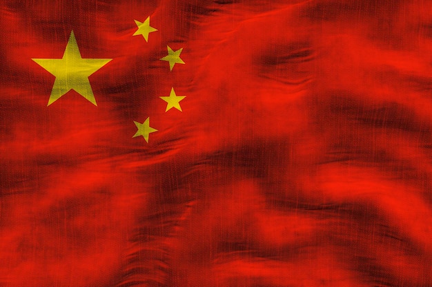 Foto bandera nacional de la república popular de china fondo con la bandera de la república popular de china