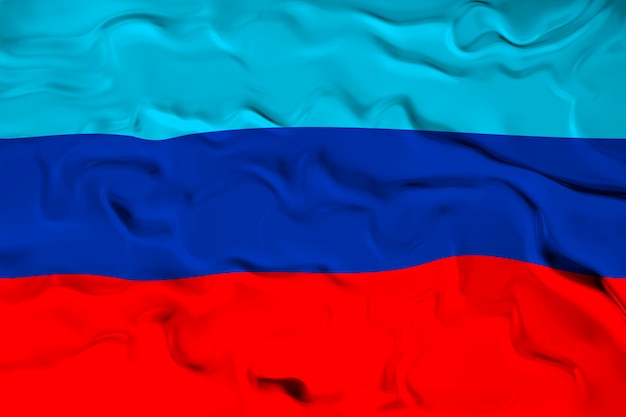 Foto bandera nacional de la república popular de lugansk fondo con la bandera de la república popular de lugansk