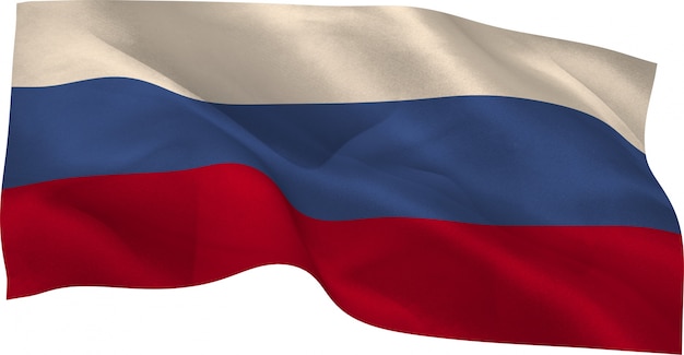 Foto bandera nacional de rusia generada digitalmente