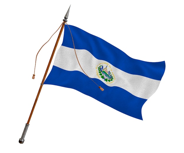 Foto bandera nacional de el salvador fondo con bandera de el salvador