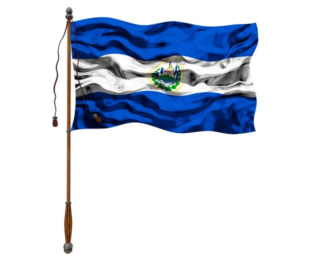 Foto bandera nacional de el salvador fondo con bandera de el salvador