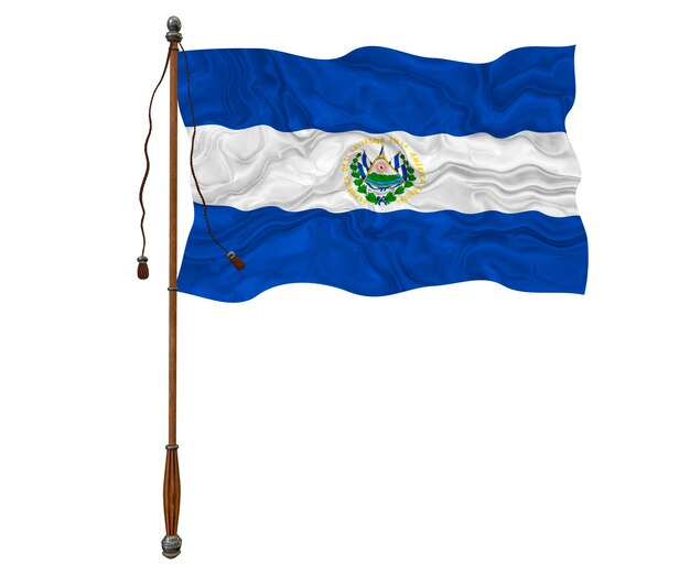 Foto bandera nacional de el salvador fondo con bandera de el salvador