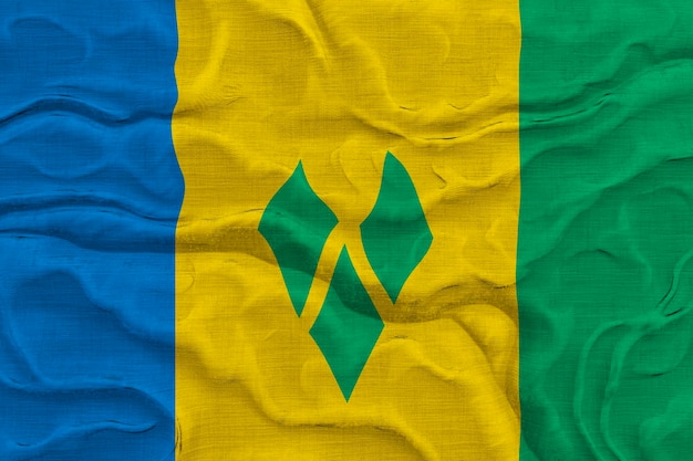 Bandera nacional de San Vicente Fondo con bandera de San Vicente